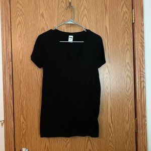 Womens Pink v-neck Tee size L